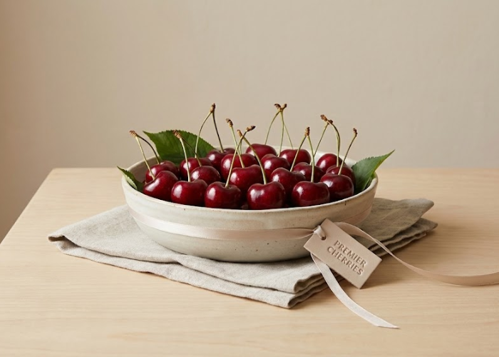 Giỏ cherry làm quà biếu tinh tế, phù hợp tặng đối tác và người lớn tuổi