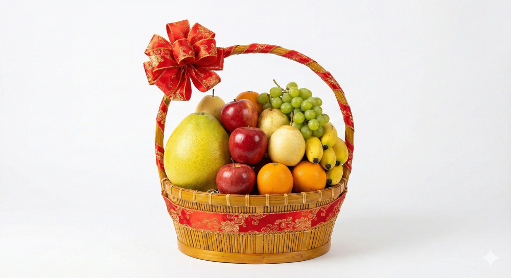 Giỏ Hoa Quả Đẹp ngày Tết
