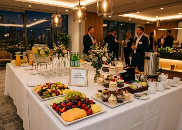 tiệc trà teabreak văn phòng trong hội thảo doanh nghiệp