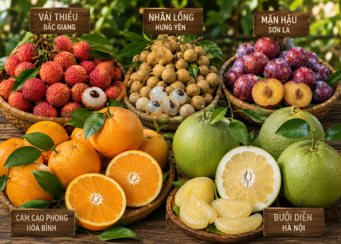 Các loại trái cây đặc sản miền Bắc theo mùa