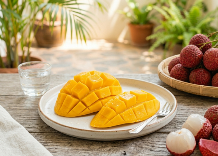 xoài chín tháng 5 vàng ngọt giàu vitamin A tốt cho sức khỏe