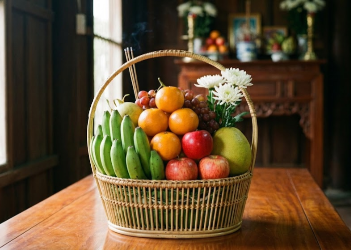 Giỏ Hoa Quả C&uacute;ng Đ&aacute;m Giỗ Gồm Những G&igrave;? Gợi &Yacute; Chuẩn Phong Tục