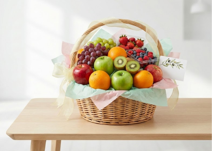 Giỏ Hoa Quả Ng&agrave;y 8/3 &ndash; M&oacute;n Qu&agrave; Sức Khỏe Tinh Tế D&agrave;nh Cho Ph&aacute;i Đẹp